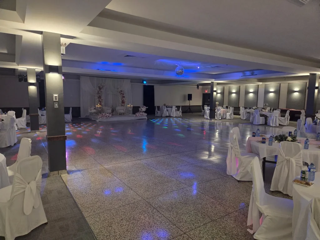 Ballroom set for a special occassion
